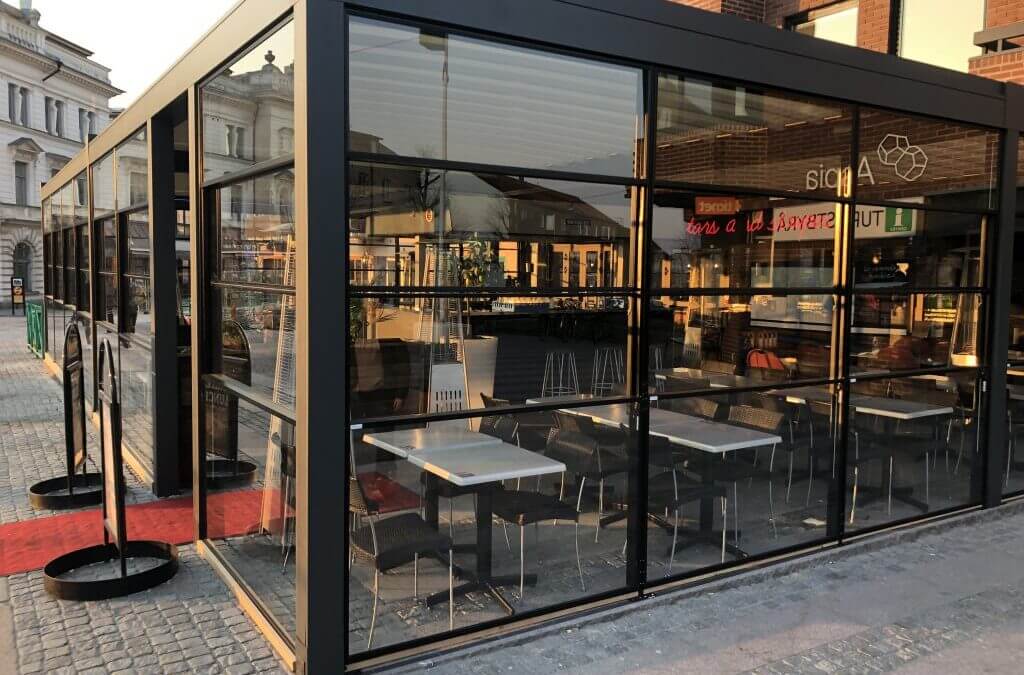 Snygg inglasning med Café au Lä® SPLITT i Karlskrona